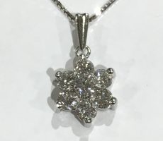 Pt850/900 0.85ct ダイヤ プラチナ ネックレス
