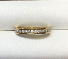 K18/イエローゴールド ダイヤモンド エタニティ リング