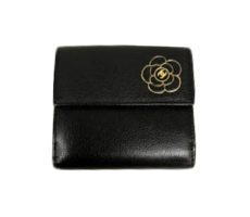 シャネル カメリア 折財布