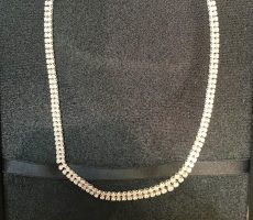 K18WG/ホワイトゴールド ダイヤモンド 5ct テニスネックレス