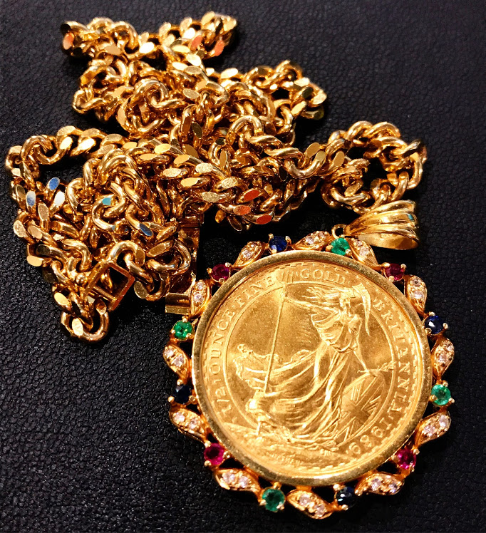 貴金属 金貨　ネックレス