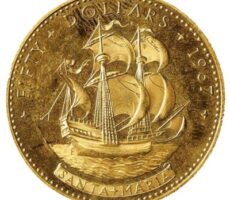 サンタマリア号　50ドル　金貨