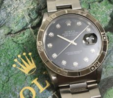 ロレックス　ROLEX　デイトジャスト　サンダーバード　16264G　10Pダイヤ　ブラック